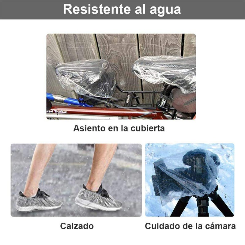100 Pcs TapóN Gorro De Ducha PláStico Desechable Elastic Thick