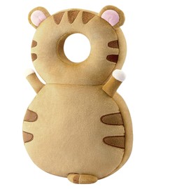 SEPSCO Baby Head Protector Backpack, Adjustable Head Back Protection Safety Pads Toddler Head Protection Pad Pillow PP Cotton with Fixed Rope for 4-24 Months Baby Learning Walking Crawling (Tigerl)