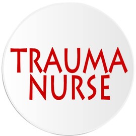 Trauma Nurse - 3 Inch Circle Sticker 3" x 3" - Nursing Medical