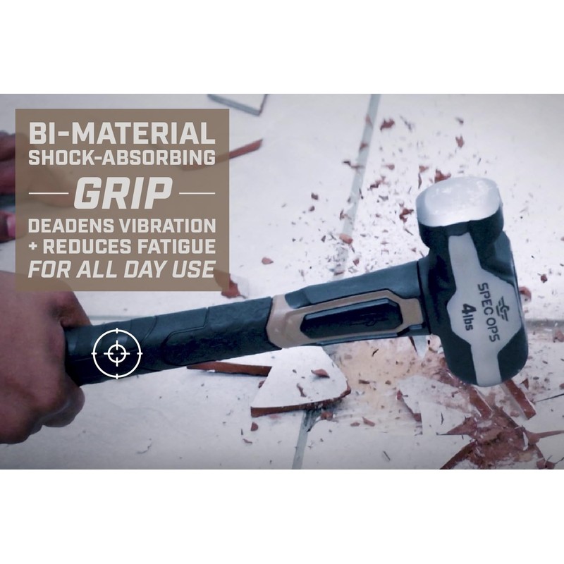 Spec Ops Tools Blacksmith Hammer, 4 lb Sledge hammer with