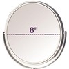 JERDON Two-Sided Wall Mounted Nickel Finish Makeup Mirror - 5X-1X