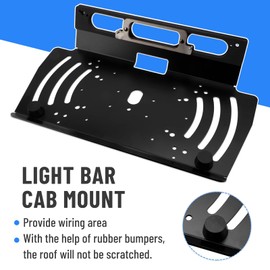 TRUCFUSION Drill-Free Aluminum Light Bar Cab Mount Bracket Compatible with Ford F-150 2015+, F-250 F-550 2017+ for Bolt Mount Light Bar