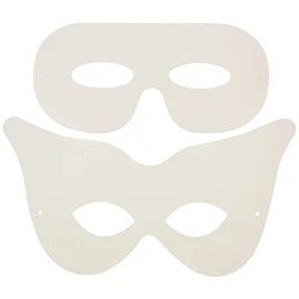Baker Ross Baker Ross Masken-Set in Weiß, sortiert (12 Stück) - 2 Verschiedene Designs - Ein Hit zu Karneval oder auf Faschingspartys