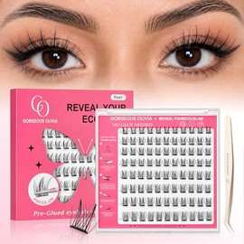 GORGEOUS OLIVIA Set de Pinzas Para Pestañas Postizas Autoadhesivas,Las Pestañas Postizas Adhesivas no Requieren Pegamento ni Desmaquillante,Solo Hay q