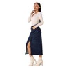 Nina Carter P215 Women's High Waist Calf Length Denim Skirt