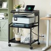 Lauren&Harold 34'' Printer Stand with Storage 3-Tier Printer Table with