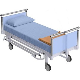 3 Piece Hospital Bed Sheet Set, 100% Egyptian Cotton 450 Thread Count, Soft and Comfy, Standard Size 36X80 Inch with 6 Inch Deep Pocket, Light Blue Solid