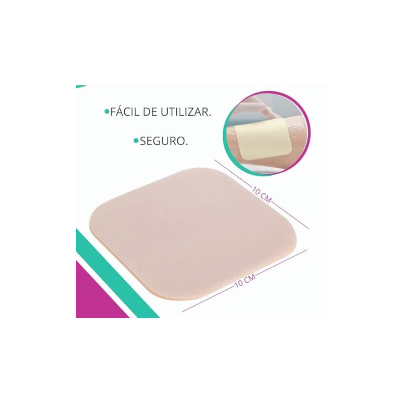 CGF DUODERM Parche Hidrocoloide para Heridas Exudantes, 10 x 10