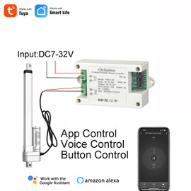 WiFi Smart Electric Linear Actuator Motor Controller, DC12V 24V 32V, Forward and Reverse Relay, Smart Life APP, Timer, Compatible with Alexa and Google Home