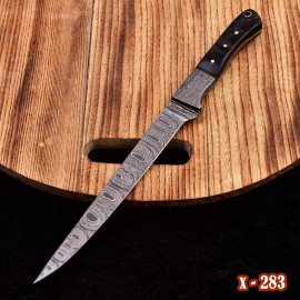 Damascus Handmade Damascus Steel Fillet knife | kitchen | steak knife Ram Horn Handle 283