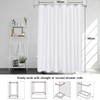 W SINWEDA Cortina Baño, Cortinas de Ducha/Bañera 180X180 cm, Impermeable,