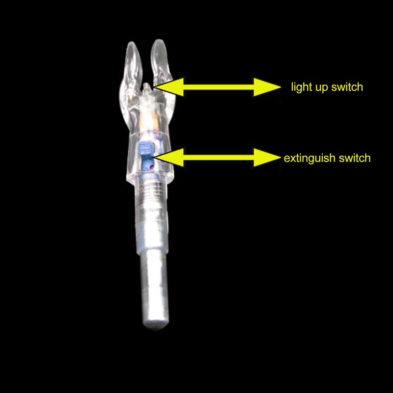 3PCS Archery Lighted Nocks Plastic Automatic with Switch 6.2mm Inner