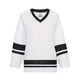 EALER H400 Series Blank Ice Hockey Practice Jersey League Jersey for Men and Boys - Senior and Junior - Adult and Youth White/Black
