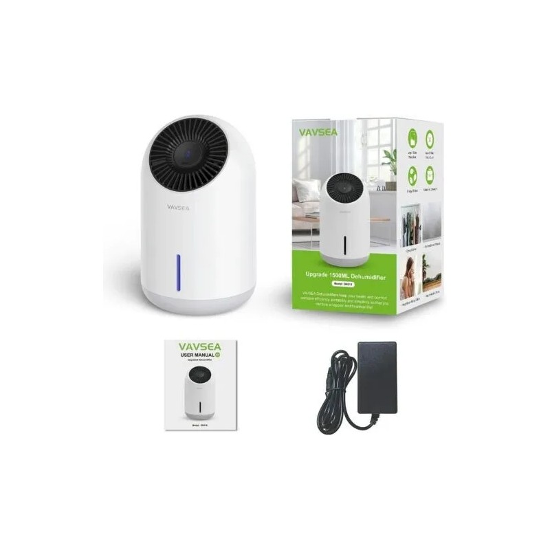 vavsea Portable Mini Compact Dehumidifier 1500ml 322 sq ft with