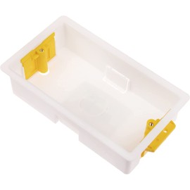 Litt up 2 Gang Dry Lining Back Box/Pattress Box with Adjustable Lugs 35mm - White, Premium Quality Strong Box