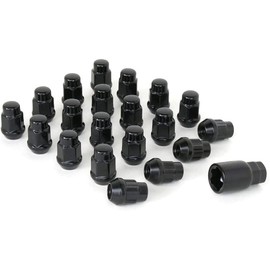 2013-2025 Dodge Durango Bulge Acorn Lug Nuts & Wheel Locks Kit (Black)