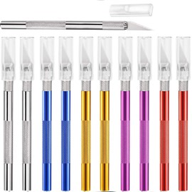 15 Packs Hobby Knife Precision Knife Set, Stainless Steel Precision Cutter Refill Craft Knife for Phone Repair, Art, Hobby, Scrapbooking, Stencil (Muliticolor)