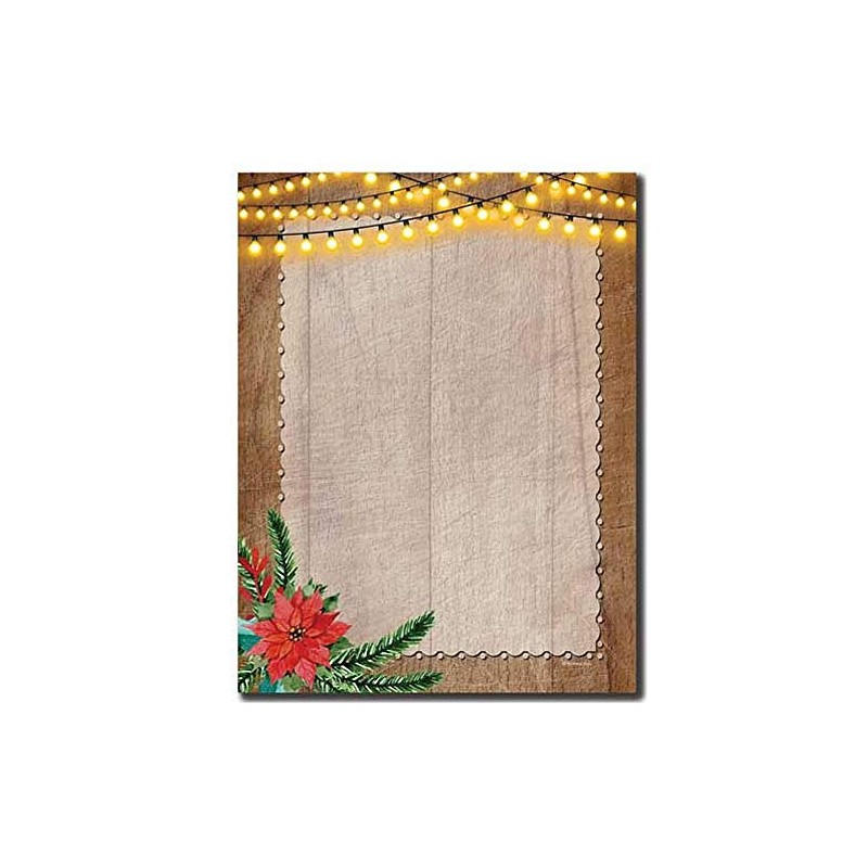 Rustic Holiday Letterhead Laser & Inkjet Printer Paper, 100pk