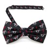 KOOELLE Black Bow Ties For Men Horseshoe Jacquard Bow Tie