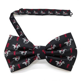 KOOELLE Black Bow Ties For Men Horseshoe Jacquard Bow Tie Horse Racing Festival bowtie Party