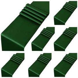 6 Pack Satin Table Runner 12x108 inch Forest Green Silk Table Runner Romantic Wedding Table Runners for Rectangle Round Tables Wedding Birthday Party Bridal Baby Shower Table Decoration