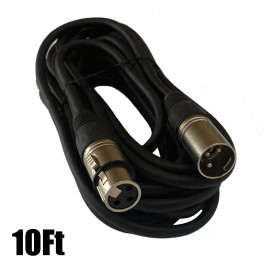 Unbranded 10Ft XLR Pro 3Pin Male Female Mic Microphone Audio Shielded Extension Cord Cable