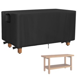 Iptienda Outdoor Bench Cover, 36inch Waterproof Wooden Bench Cover Rectangle for Patio Teak Bench Farmhouse, Black-36 L x 14" W x 18" H