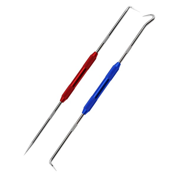 MEETOOT 2pcs Metal Double Pointed Scriber Scribe Tool Hook for