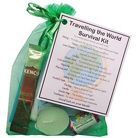 Travelling the World Survival Kit (Great novelty gift!) (Travel gift, gap year gift, bon voyage, travelling gift, world travel gift)