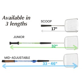 Sand Dipper Cat Poop Scooper & Chicken Poop Scooper - Rugged Big 6" Square Stainless Steel Long Handle for Home Kitty Litter Scoop & Farm Chicken Coop Scooper (Junior)