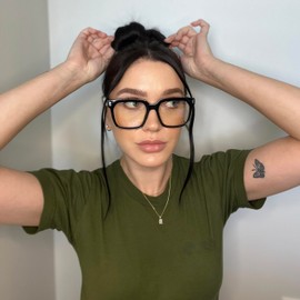 VISOONE 2 Pack Rectangle TR90 Blue Light Blocking Glasses Computer Eyewear with Preppy Look for Women and Men Cougar