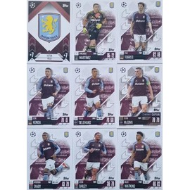 Match Attax 2024 2025 Aston Villa Full Base Card Team Set
