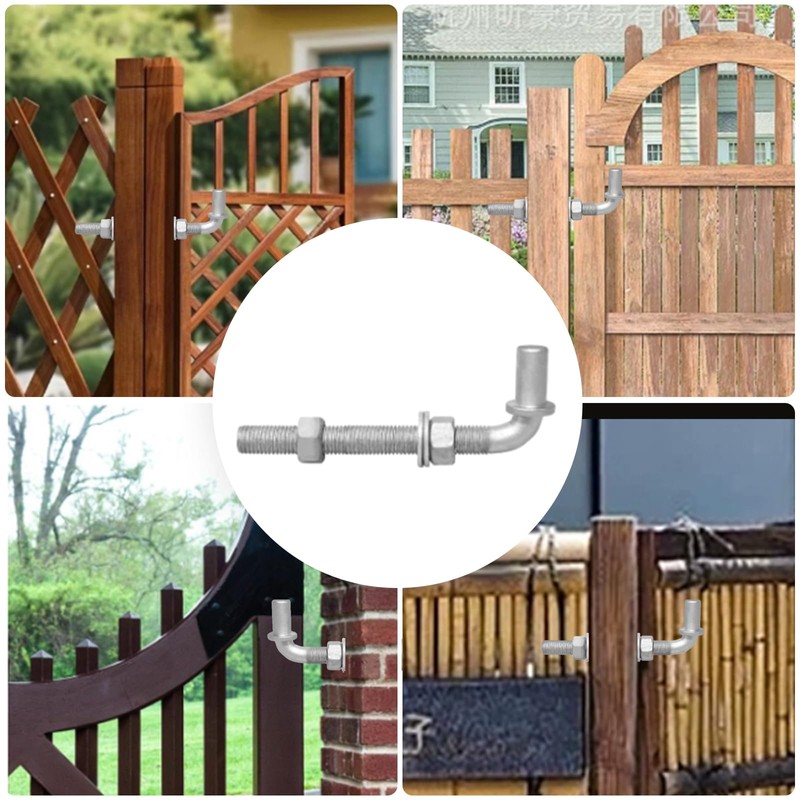[Pack of 2] 12" J-Bolt Gate Hinges,J Bolt Hinge with