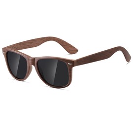 kimorn Polarized Sunglasses Classic Unisex Horn Rimmed 80's Retor Eyewear AE0300 (Imitation wood grain, 52)