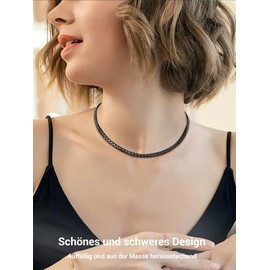 Prosteel Men's Venetian Chain with Lobster Clasp 4 mm / 6 mm Wide Chain with Lobster Clasp for Men and Boys, Length 46–76 cm Selectable, Stainless Steel