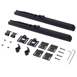 Enconker 2PCS Lightweight Hole-Free Barn Door Soft Close Mechanism, Upgraded Design Sliding Door Hardware Kit, Adjustable Actuators One Way Operation Door Stopper Anti-Slam Invisible