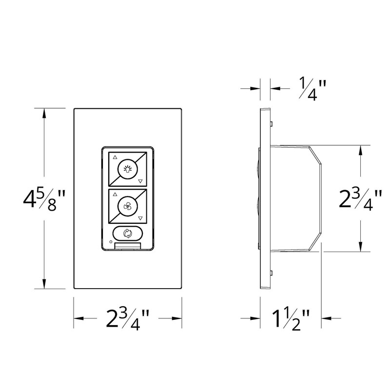 Ventilador de techo RF de 6 velocidades con placa de