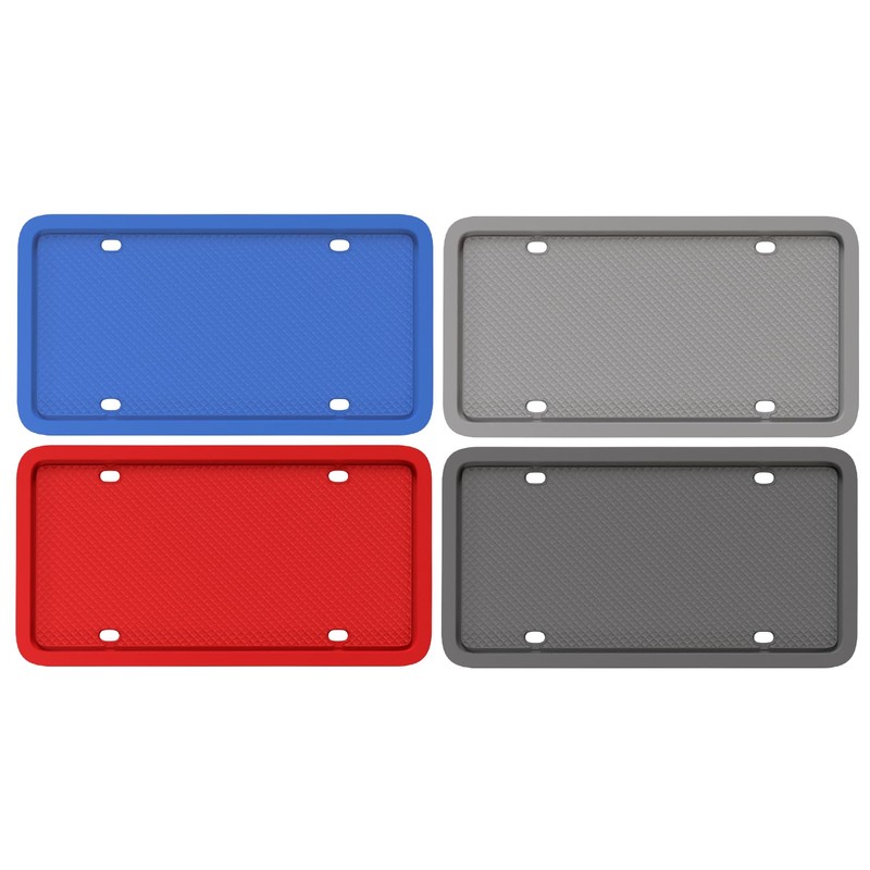 Silicone License Plate Frame, Premium Grade Universal Car Plate Frame,