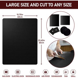 3 Pack Oven Liners for Bottom of Oven, Large Reusable Heavy Duty Oven Liners Protector Mats for Gas Oven Electric Oven Baking Sheet Toaster Microwave Grill, Nonstick BPA and PFOA Free, 23.62x15.75 in