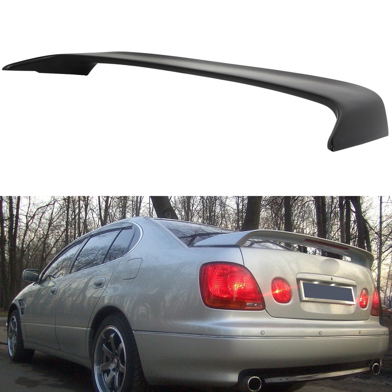 FINDAUTO Rear Trunk Spoiler Wing w/LED Brake Fit for 1998-2005