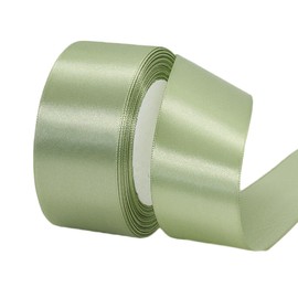 Sage Green Ribbon 1-1/2 Inch, 25 Yards Sage Green Satin Ribbon for Gift Wrapping, Flower Bouquets, Hair Bows, Gift Tags, Christmas Trees, Wedding Party, Birthday and Festival Decorations