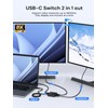 Dockteck USB C Switch, Bi-Directional Switcher 1 in 2 Out/2