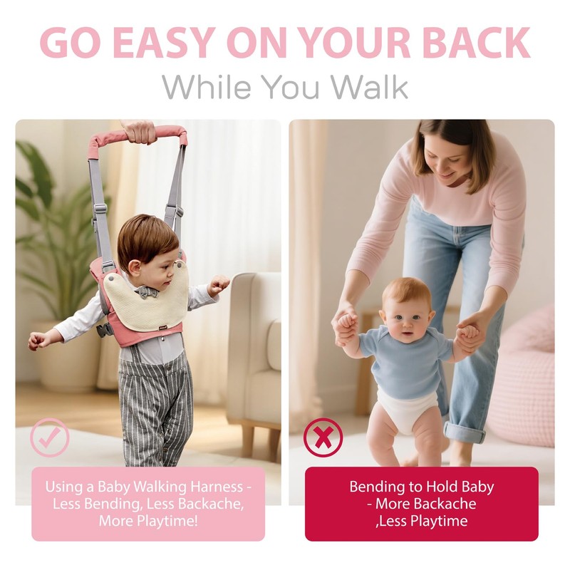 Baby Walking Harness-Handheld Assistant Belt- Toddler Infant Walking Aid for