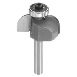 sourcing map Cove Router Bit 1/4" Shank 7/8" Dia 7/16" Cutting Height Radius Raised Panel Bit Edge Forming for DIY Woodworking, Silver