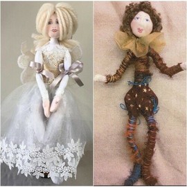 Jan Horrox Cloth Art Doll Pattern "Christmas Fairy and Jester" By Jan Horrox
