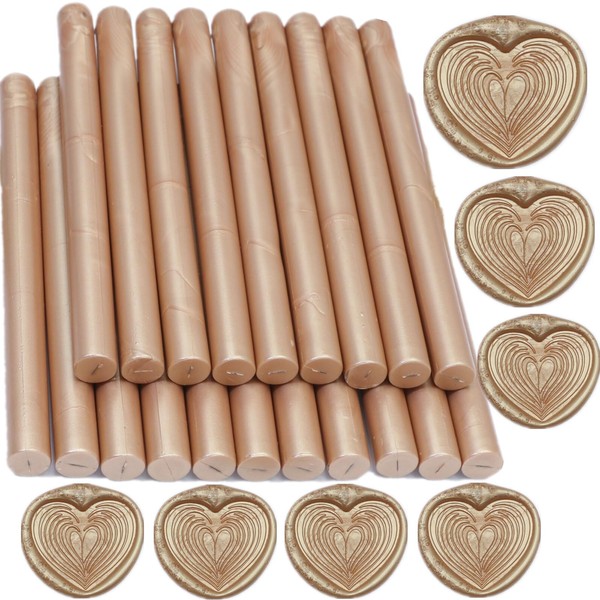 Wax Sealing Sticks Light Gold, ONWINPOR 20 Pcs Glue Gun