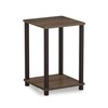 FURINNO Turn-N-Tube Haydn End Table, 1-Pack, Walnut/Brown