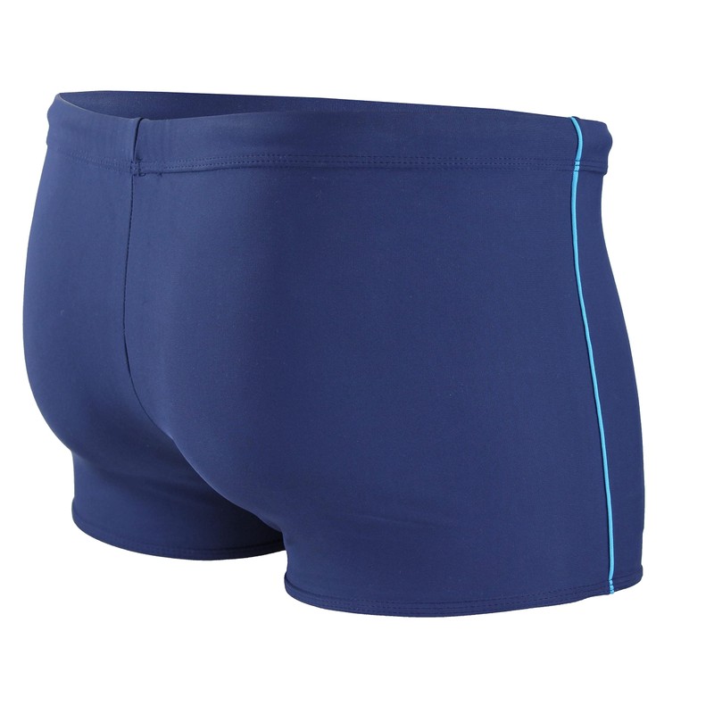 Aquarti Men's Swimming Trunks Short with Contrast Piping, Dark Blue