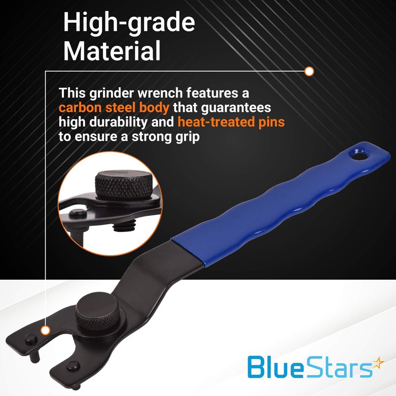 BlueStars Upgraded SEWA20 Grinder Wrench Universal Adjustable Spanner ​Lock-nut Grinder
