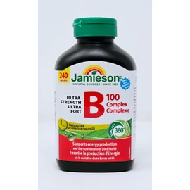 Jamieson Ultra Strength B100 Complex, Timed Released Tablets, Supports Energy Production - 240 Caplets